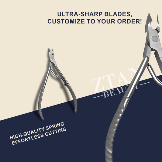 Professional Cuticle Nipper Engraved Stripes