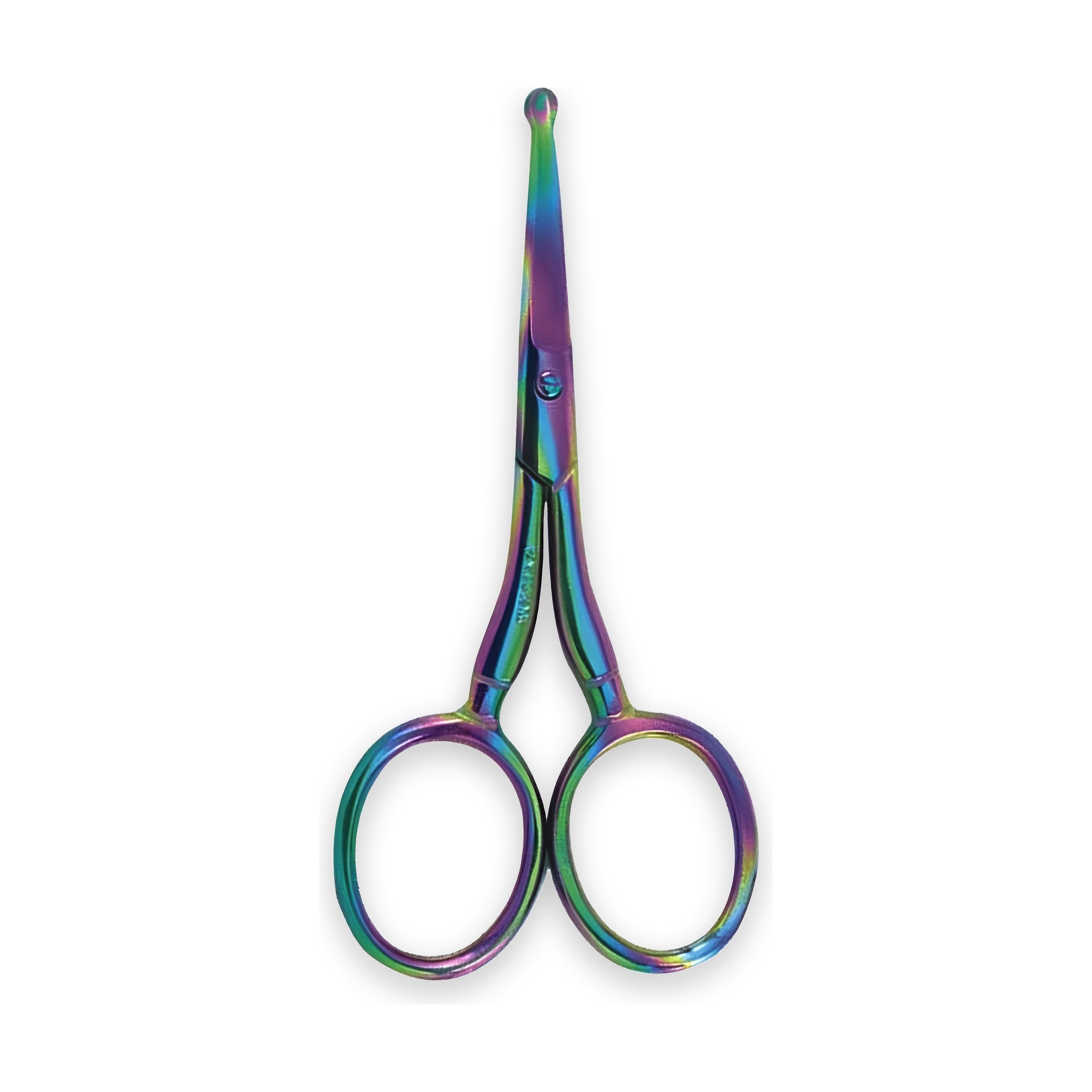 Rainbow Titanium Filigree Cuticle Scissors, Ornate Design