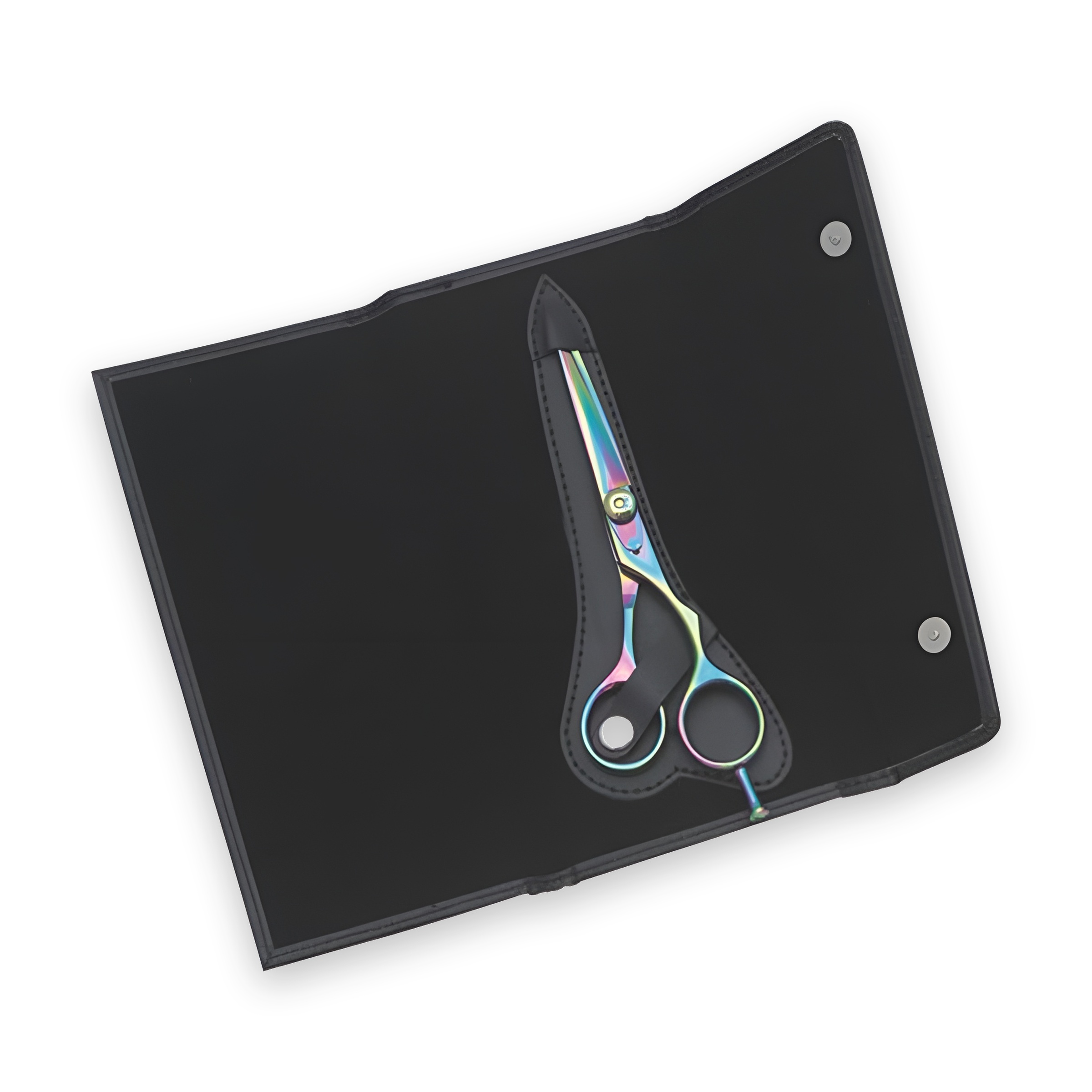 Rainbow Titanium Scissor in Black Pouch